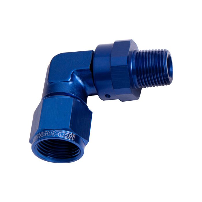 90° Male NPT to Female AN Adapter 3/8' to -8AN